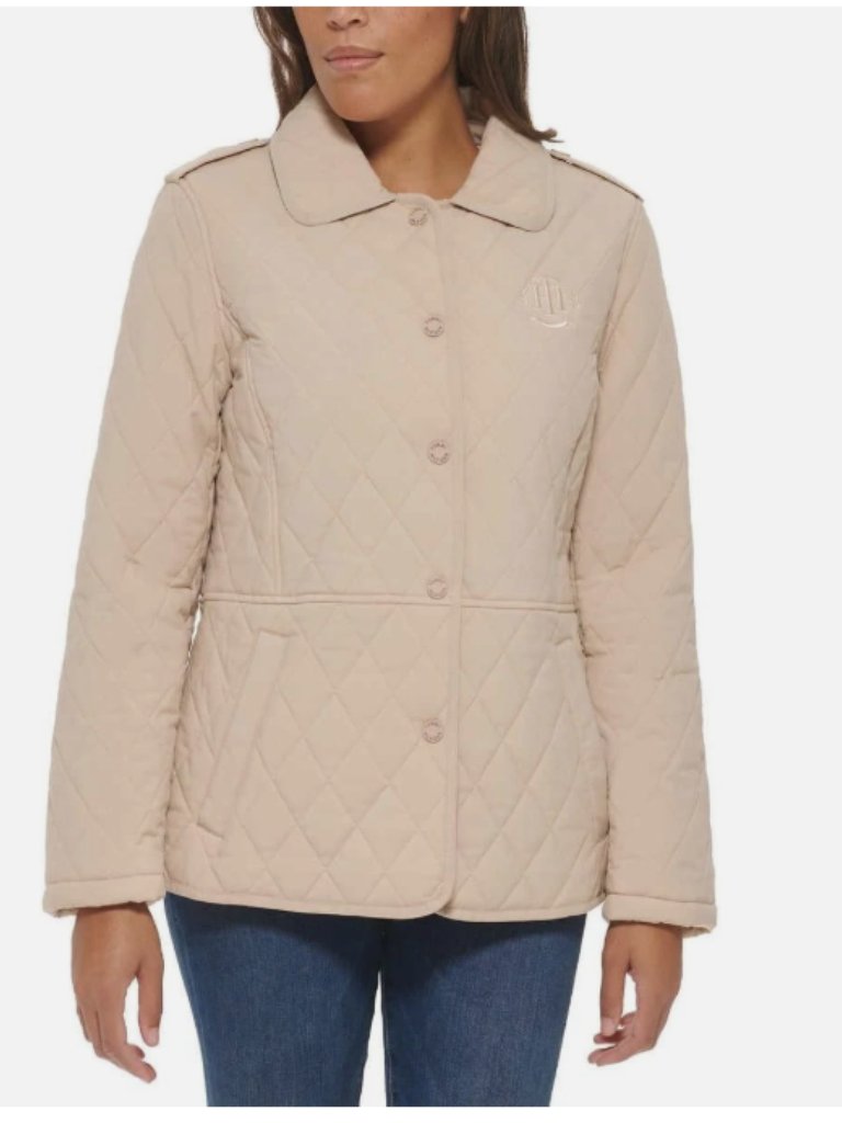 Tommy Hilfiger Women’s Quilted Jacket Beige Chino, Size S